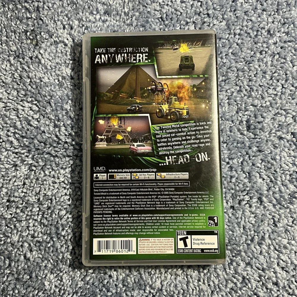 Sony PSP Twisted Metal: Head on PlayStation Portable